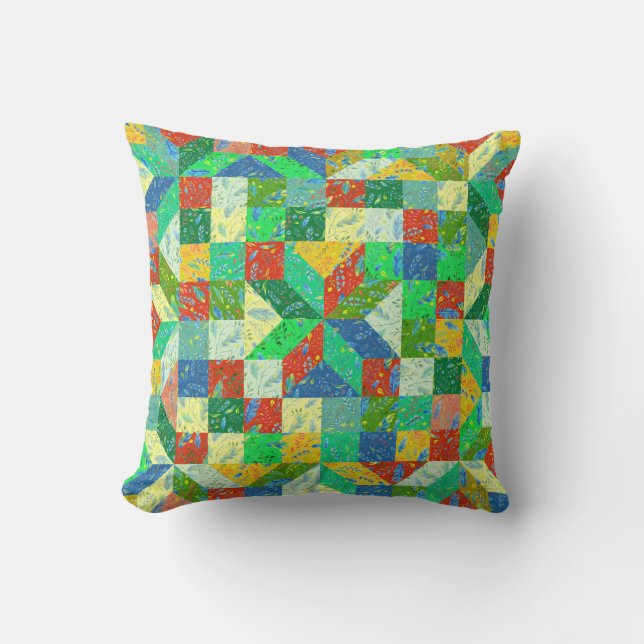 Quilt Pattern Throw Pillow Kissen (Vorderseite)