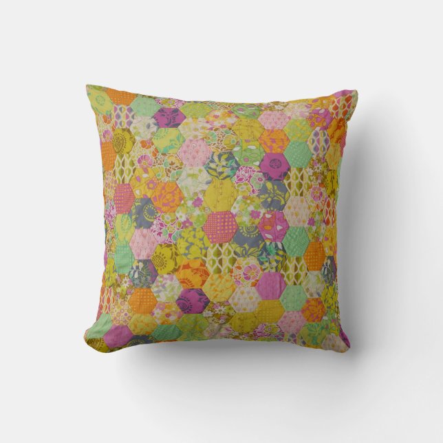 Quilt Pattern Throw Pillow Kissen (Vorderseite)