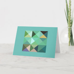Quilt Square Aqua Aquamarine Tonart Karte
