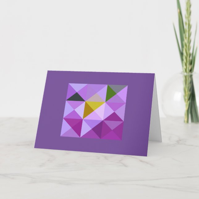 Quilt Square Lavender Tonart Karte (Vorderseite)