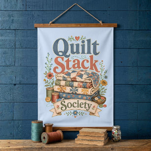 Quilt Stack Society Cottagecore Nähen Wandteppich Mit Holzrahmen