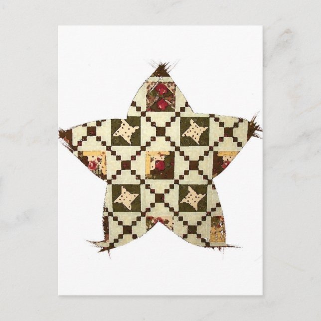 Quilt Star Postkarte (Vorderseite)