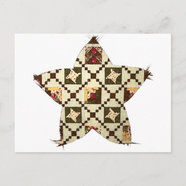 Quilt Star Postkarte (Vorderseite)