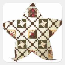 Quilt Star Quadratischer Aufkleber