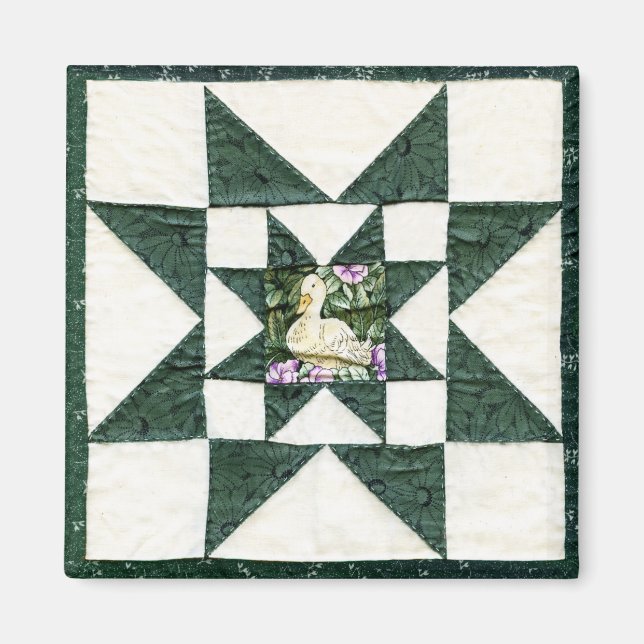 Quilt Stern Enten Design Magnet (Vorne)