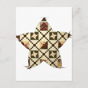 Quilt Stern Postkarte