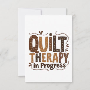 Quilt Therapie in Prozess Nähen Handwerksbegeister Dankeskarte
