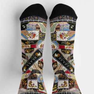 Quilt, verrücktes Muster Socken