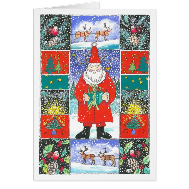 "Quilt" Weihnachtskarte (Vorne)