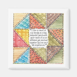 Quiltdesign auf einem Kühlschrank-Magneten Magnet