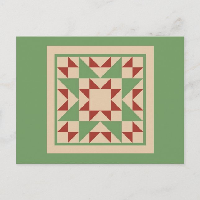 Quilte Postkarte - Ungerade Fellow Block (Vorderseite)