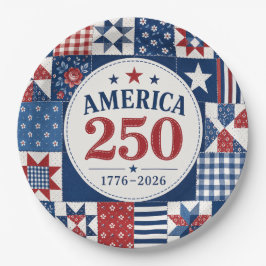 Quilted 250th-Papierteller Pappteller