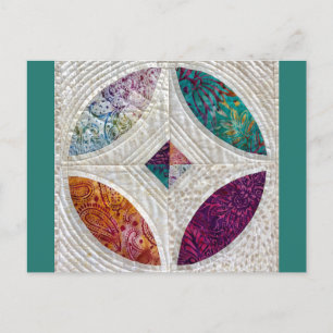 Quilted Batik Postcard Postkarte