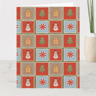 Quilted Christmas Tile Wallpaper Karte