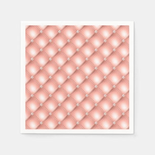Quilted Diamond Funkelnde Roségold Rosa Luxus Serviette