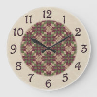 Quilted Green Burgund Star