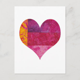 Quilted Heart Postkarte
