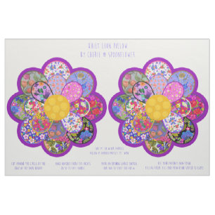 Quilted Look Floral Rundkissen Schneide- und Nähse Stoff