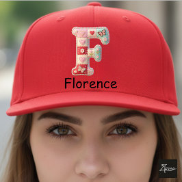 Quilted Patchwork Initial Letter F Nursery Truckerkappe