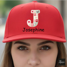 Quilted Patchwork Initial Letter J Nursery Truckerkappe