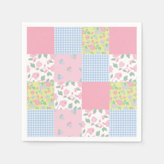 Quilted Patchwork Party Napkins Serviette