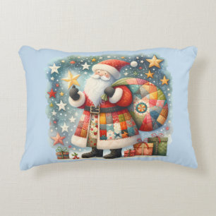 Quilted Patchwork-Weihnachtsmann mit Weihnachtsste Dekokissen