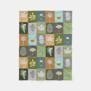 Quilted Summer Blätter Fleecedecke