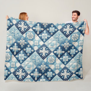 Quilted Weihnachtsdesign Fleecedecke