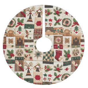 Quilted Weihnachtsdesign Polyester Weihnachtsbaumdecke