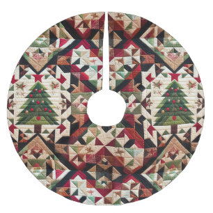 Quilted Weihnachtsdesign Polyester Weihnachtsbaumdecke