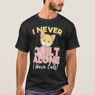 Quiltende Kitty Strickende Quilterin Bearbeitungsz T-Shirt
