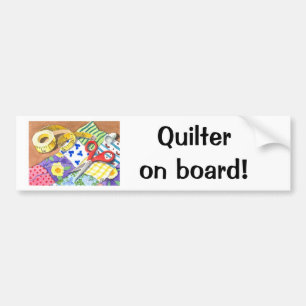 Quilter an Bord! Autoaufkleber
