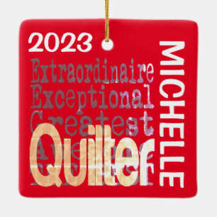 Quilter Extraordinaire CUSTOM Keramikornament
