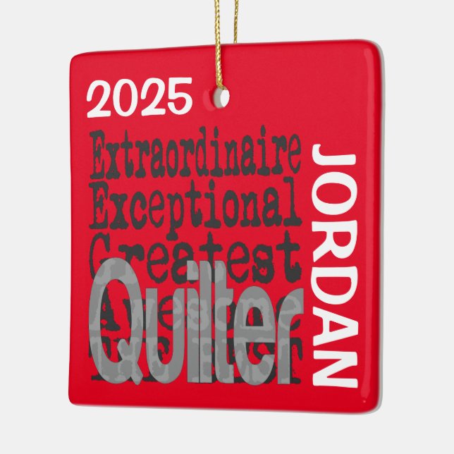 Quilter Extraordinaire CUSTOM Keramikornament (Links)