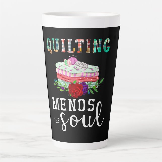 Quilter-Geschenk für Soule beenden | Quillover Milchtasse (Vorderseite)