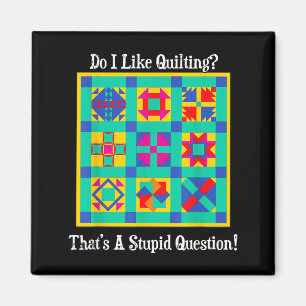 Quilter-Geschenk-Zitate Vintage-Blöcke Muster Patc Magnet