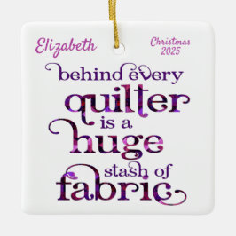 Quilter-Gewebe-Stash-Quilting Keramikornament