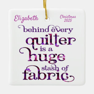 Quilter-Gewebe-Stash-Quilting Keramikornament