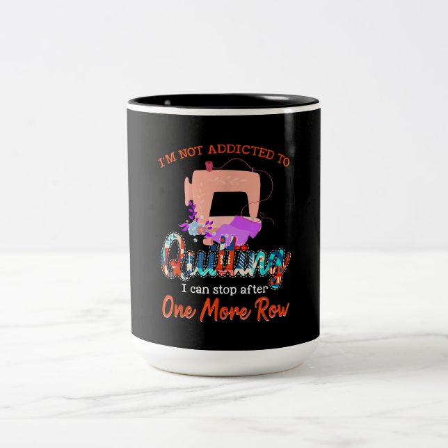 Quilter ist nicht dazu bestimmt, das Quilting-Gesc Zweifarbige Tasse (Mittel)