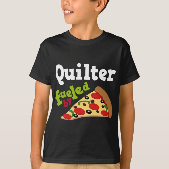 Quilter (lustige) Pizza T-Shirt (Vorderseite)