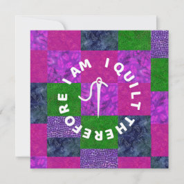 Quilter Mom Grandma quilting fabric patchwork  Karte