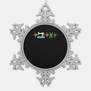 Quilter Nähherpult - Überquerung Schneeflocken Zinn-Ornament