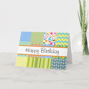 Quilter-Patchwork-Grußkarte Karte