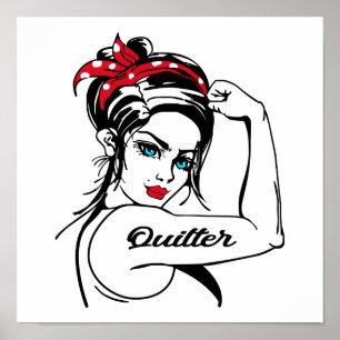 Quilter Rosie Das Riveter Button Up Poster