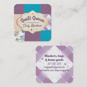 Quilter Steppblock Quilt Stoff Handwerk floral Quadratische Visitenkarte
