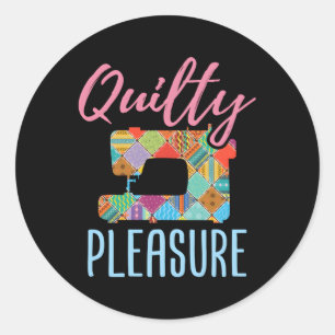 Quilterquilter-Nähmaschine verlassen Runder Aufkleber