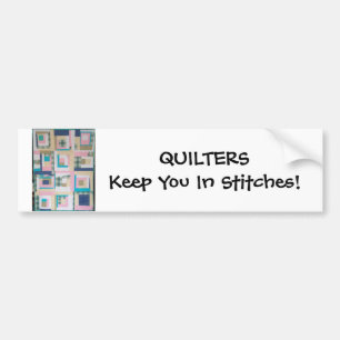 Quilters behalten Sie in den Stichen! Autoaufkleber