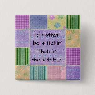 Quilters Country Patchwork Button