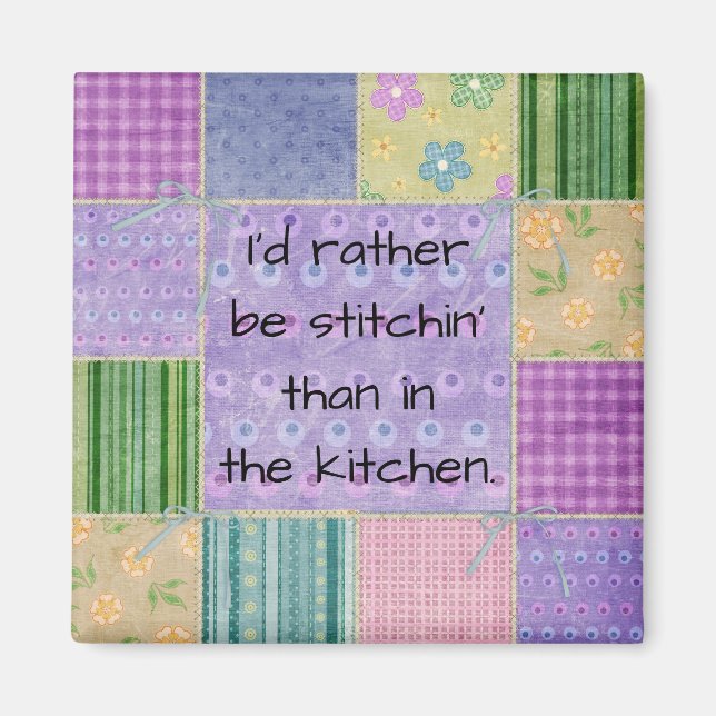 Quilters Country Patchwork Magnet (Vorne)