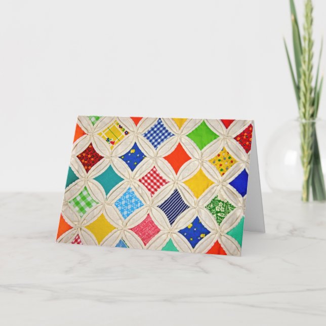 Quilters Geburtstag Karte (Vorderseite)